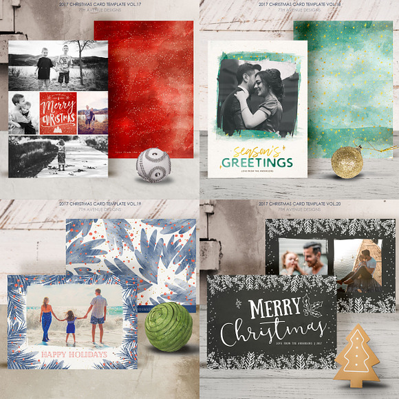 Christmas Cards Template v2 in Card Templates - product preview 5