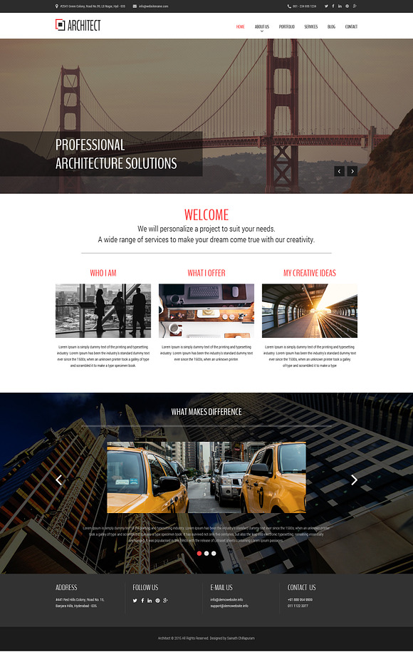 Architect Portfolio Bootstrap in Bootstrap Themes - product preview 1