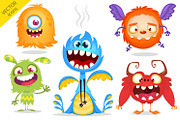 Cartoon monsters set for Halloween 