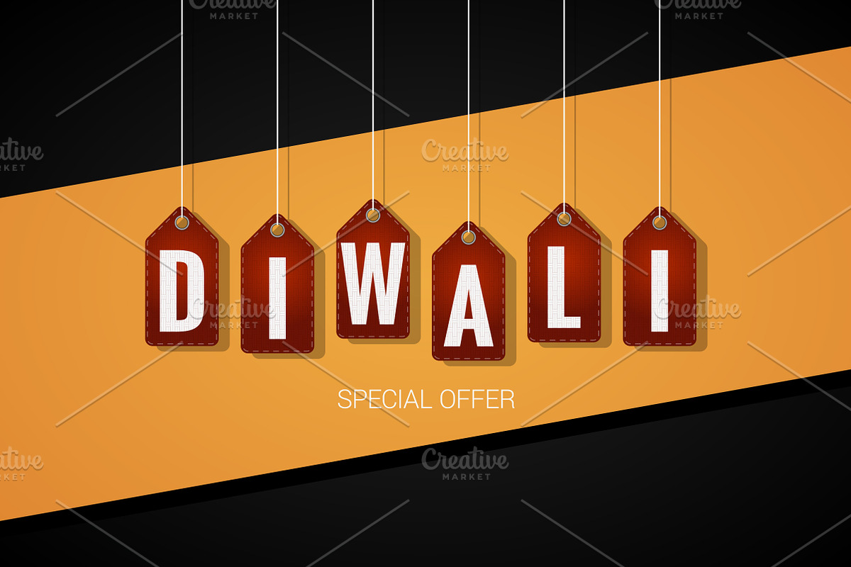 diwali sale tag background in Illustrations - product preview 8