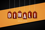 diwali sale tag background