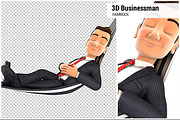 3D Businessman Takes a Nap