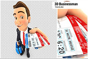 3D Businessman Traveling