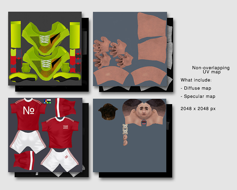 Game Ready Soccer Player  in Characters - product preview 7