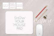 Rectangle Mouse Pad Mockup + PSD