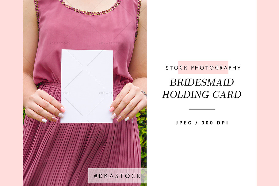 Bridesmaid Holding Card - SP035 in Print Mockups - product preview 8