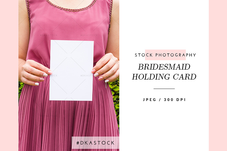 Bridesmaid Holding Card - SP037 in Print Mockups - product preview 8