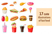 Illustrations of fast food