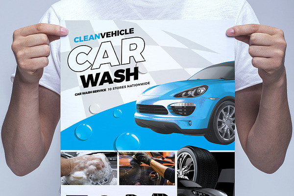 Car Wash Poster Template