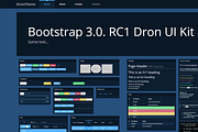 Bootstrap 3.0. theme DRON dark UI