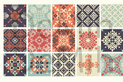 Set of 15 vintage tiles patterns