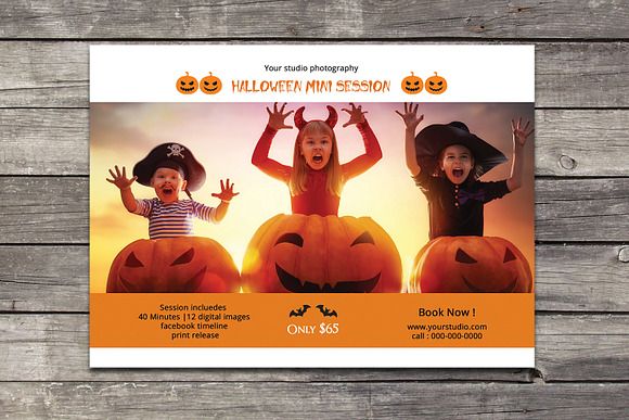 Halloween Mini Session Template-V633 in Flyer Templates - product preview 2