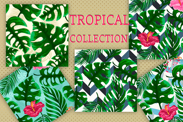 Set of Tropical seamless patterns