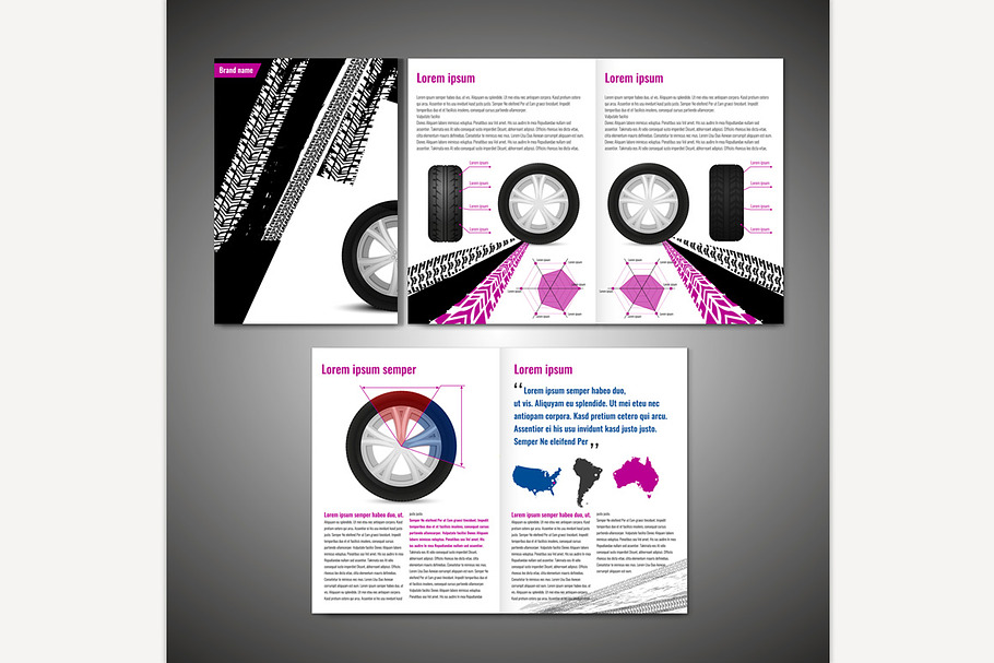 Tire Brochure Design in Illustrations - product preview 8