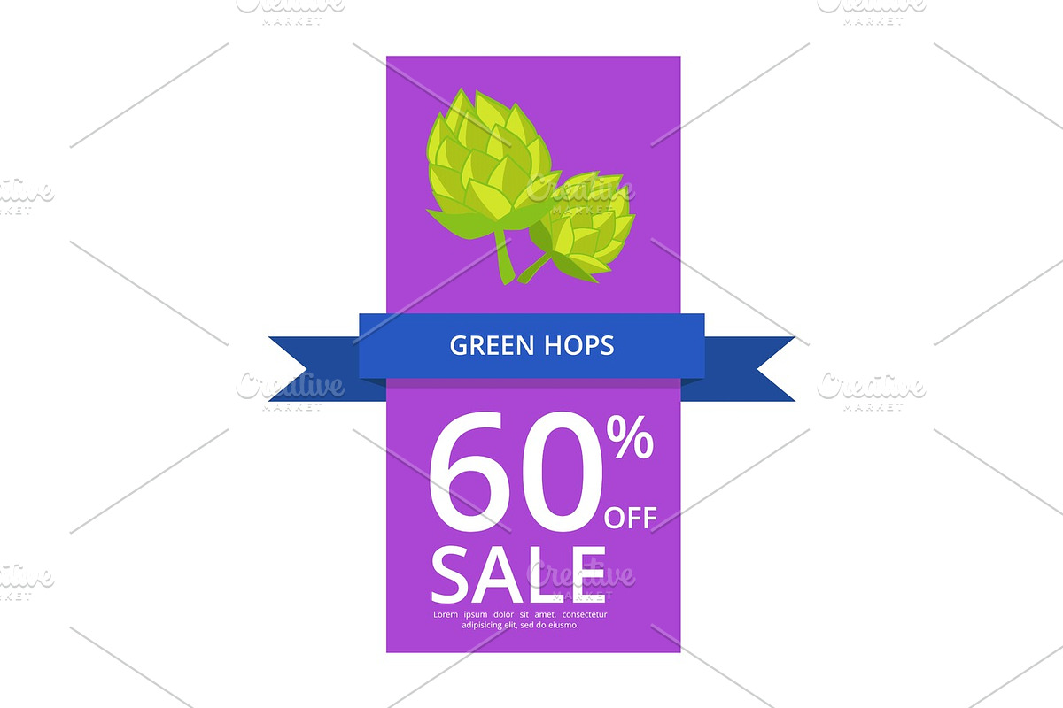 Green Hops 60% Off Sale on Vector Illustration in Textures - product preview 8