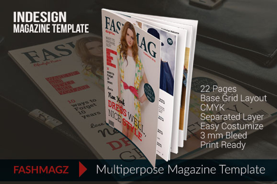 FashMagz Vol.1 in Magazine Templates - product preview 8