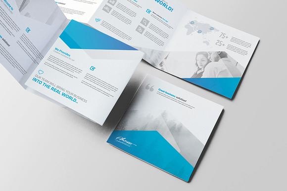 Corporate Square Trifold Brochure in Brochure Templates - product preview 2