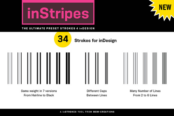 inStripes -Preset Strokes 4 inDesign in Photoshop Shapes - product preview 6