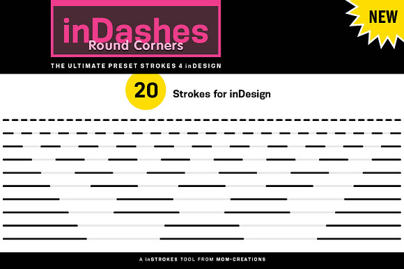 inDashes Round - Strokes 4 inDesign in Photoshop Shapes - product preview 5