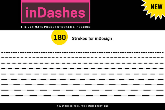inDashes - Preset Strokes 4 inDesign in Photoshop Shapes - product preview 5