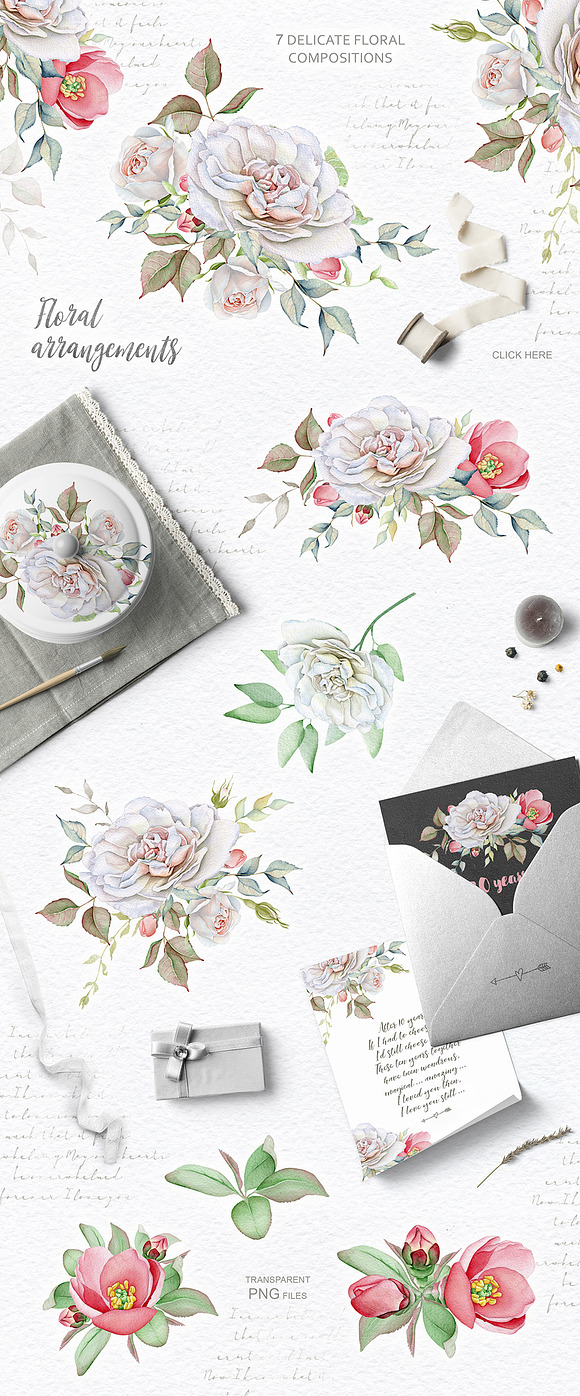 15% OFF Watercolor Floral Collection in Illustrations - product preview 2