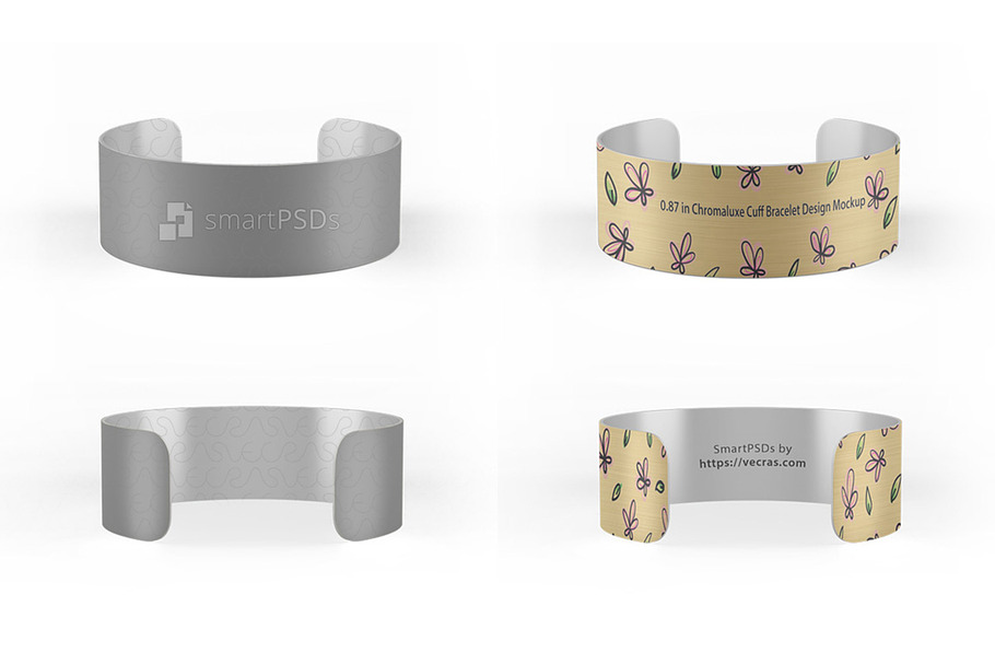 0.87 in Chromaluxe Cuff Bracelet  in Product Mockups - product preview 8