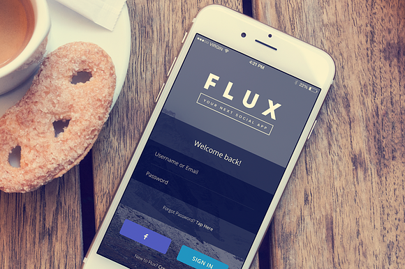 Flux - iPhone App Template in Templates - product preview 2