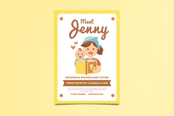Baby Sitter Flyer in Flyer Templates - product preview 3