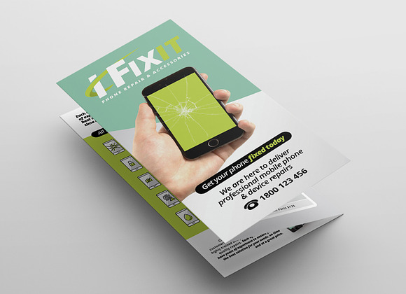 Phone Repair Shop Tri-Fold Brochure in Brochure Templates - product preview 2