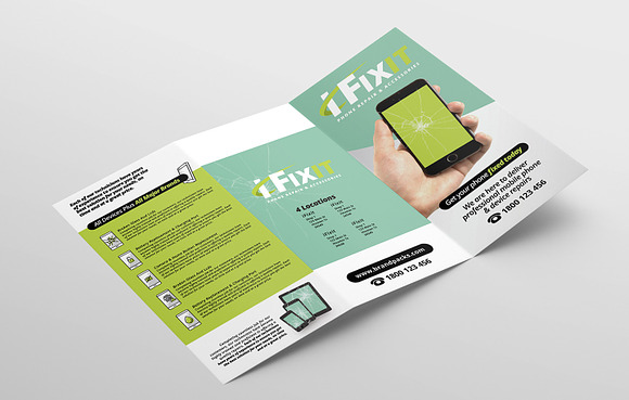 Phone Repair Shop Tri-Fold Brochure in Brochure Templates - product preview 3