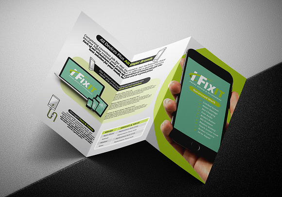Phone Repair Shop Tri-Fold Brochure in Brochure Templates - product preview 4