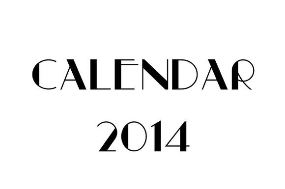 Calendar Template 2014 in Objects - product preview 2