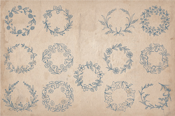 Hand Drawn Wreaths and Frames in Objects - product preview 2