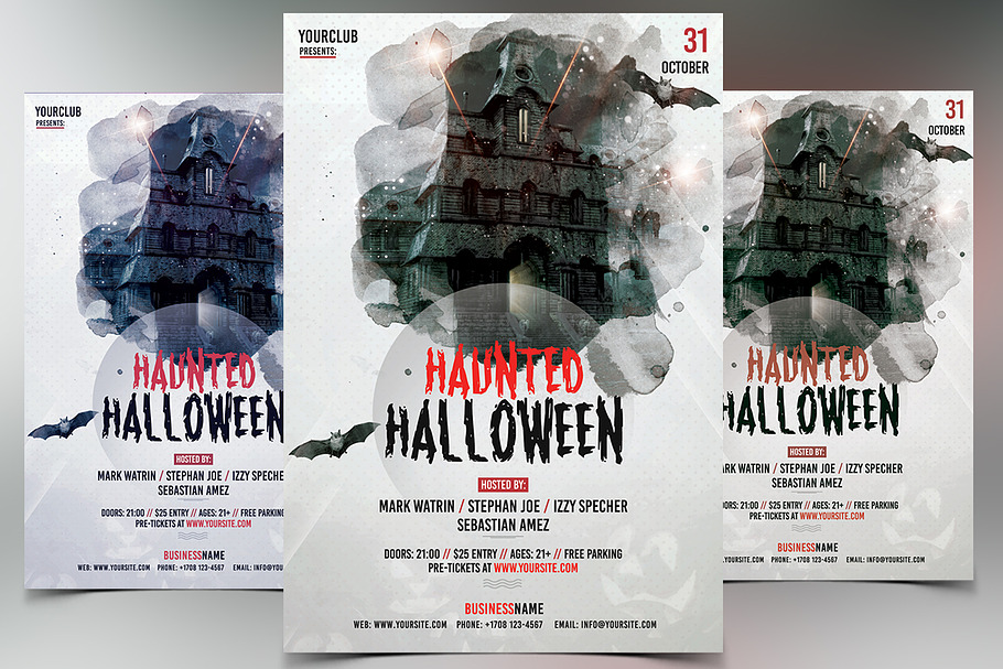 Haunted Halloween - PSD Flyer