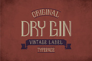 Dry Gin Vintage Label Typeface