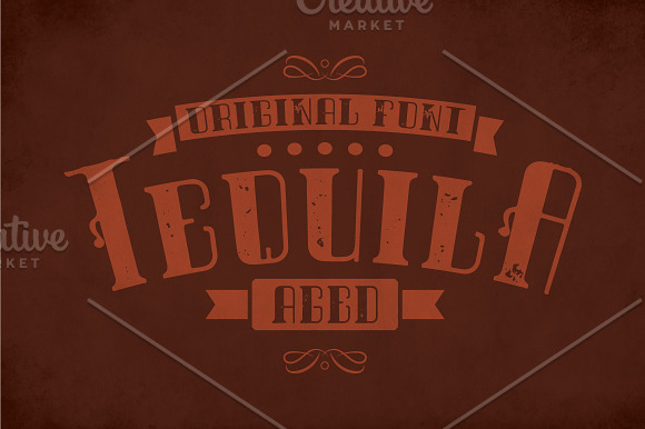 Tequila Vintage Label Typeface in Display Fonts - product preview 2