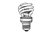 Lamp engraving vector illustration