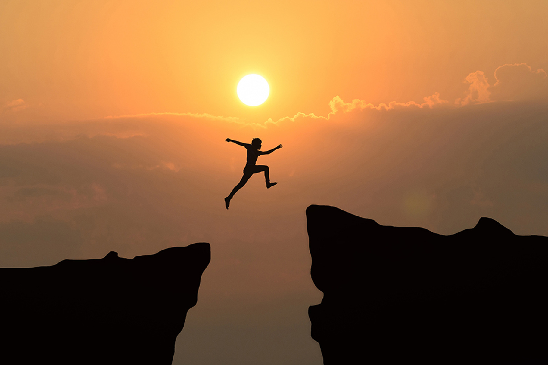 Courage man Jump. | High-Quality Business Images ~ Creative Market