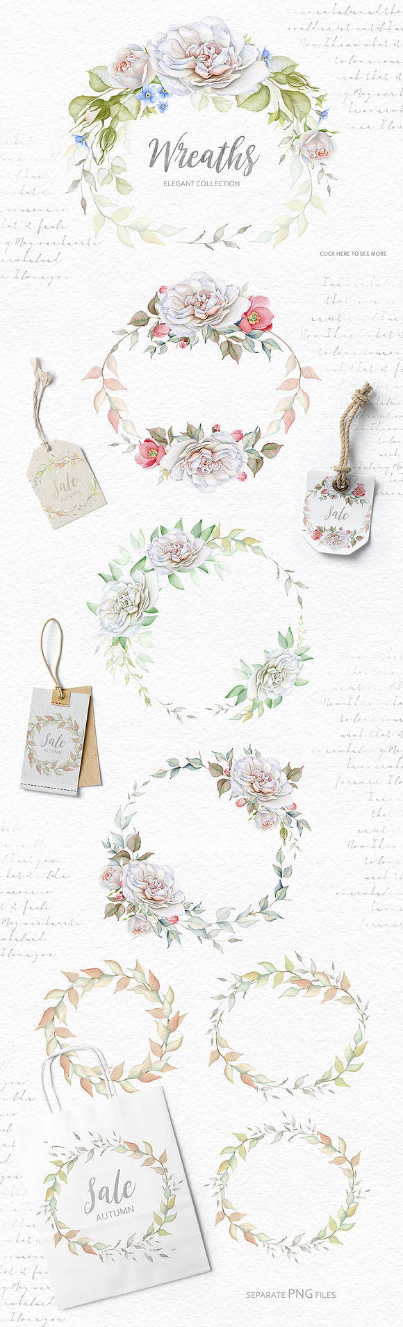 15% OFF Watercolor Floral Collection in Illustrations - product preview 5
