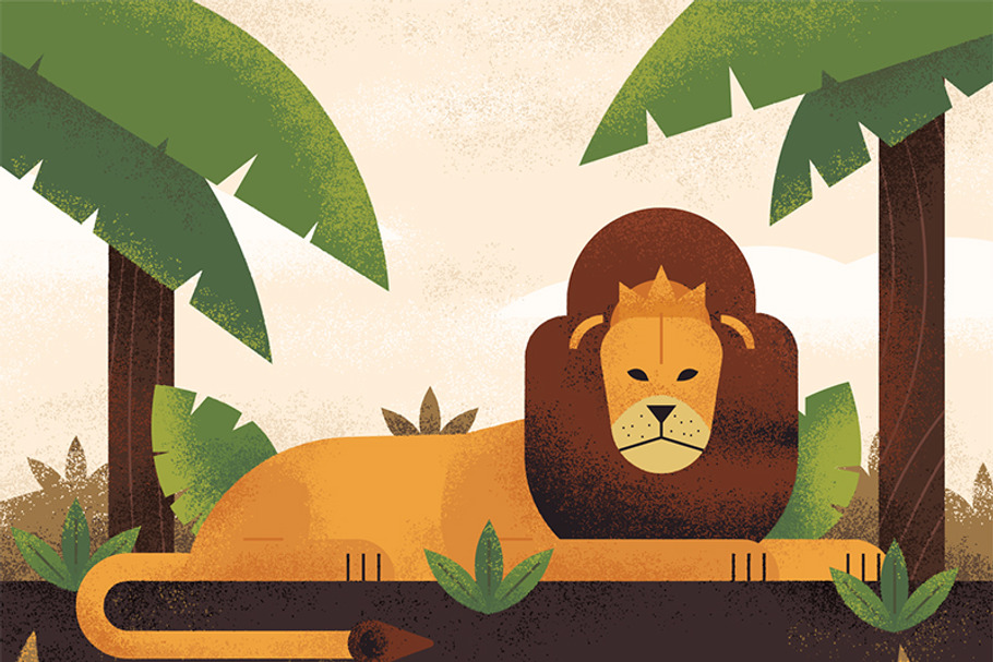 Lion in Illustrations - product preview 8