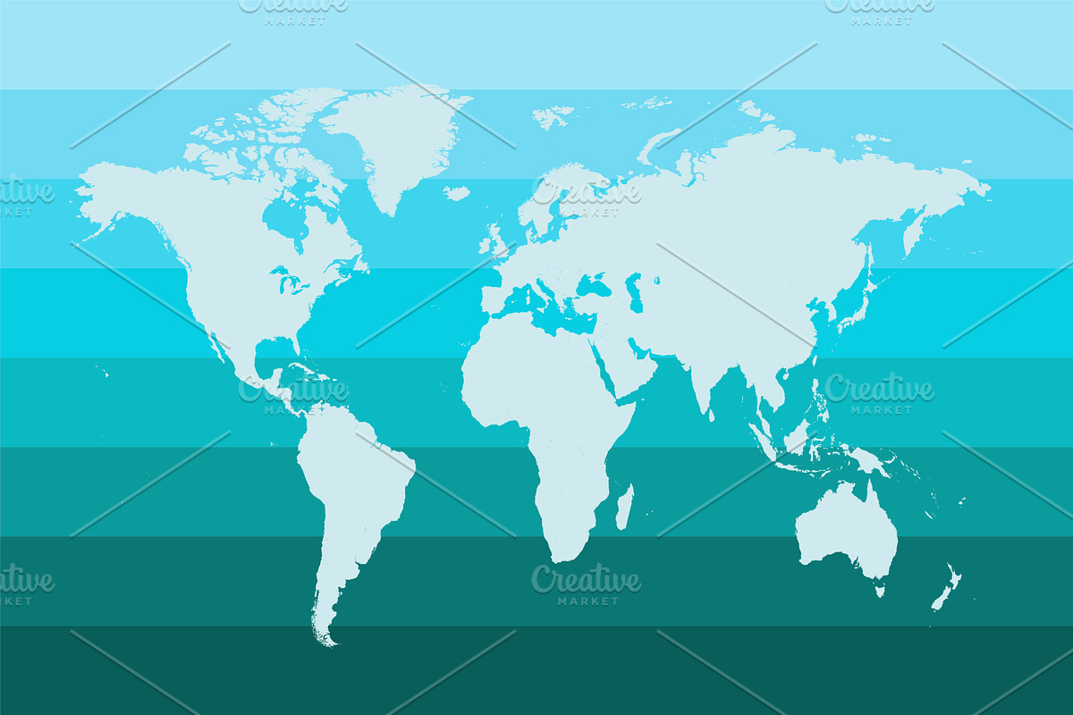 World map blue vector in Graphics - product preview 8