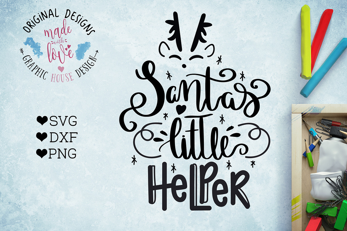 Santa's Little Helper Cut File in Illustrations - product preview 8