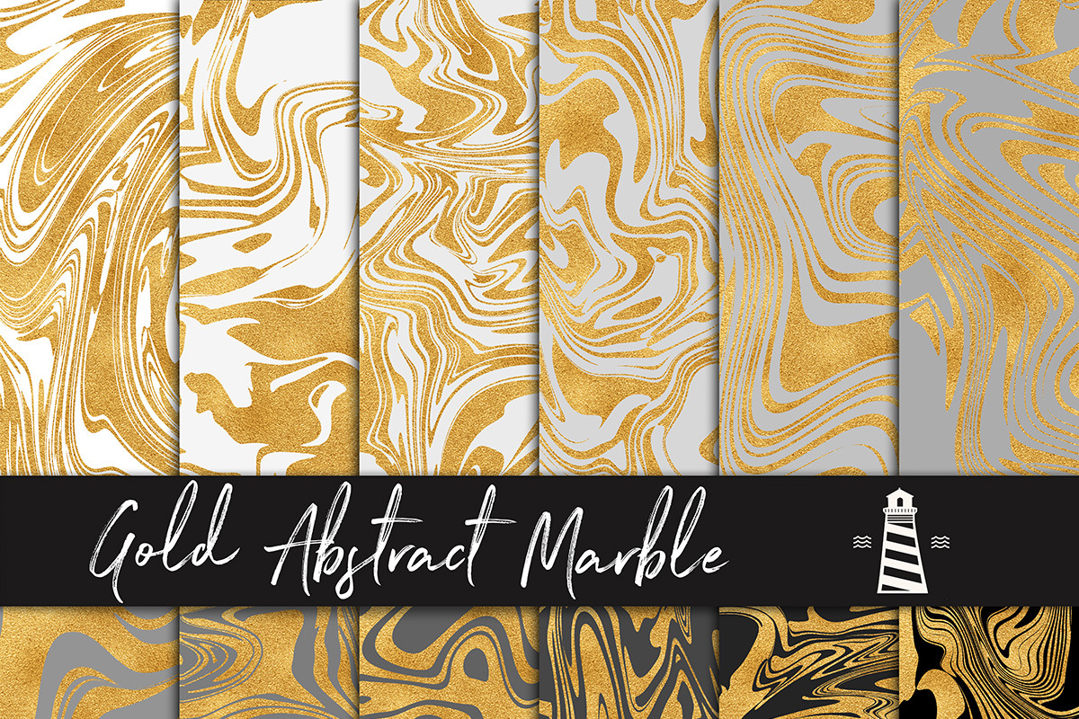 Gold Marbling Digital Paper in Graphics - product preview 8