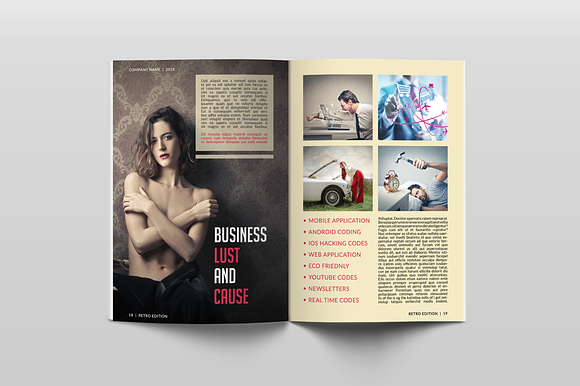 Retro Style Business Newsletter in Brochure Templates - product preview 11