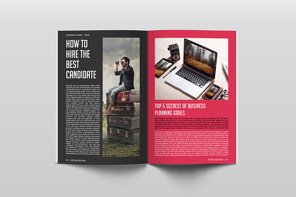 Retro Style Business Newsletter in Brochure Templates - product preview 12