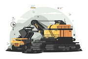 Heavy machinery for coal mining