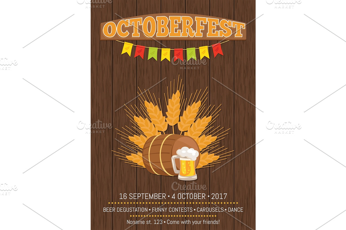 Oktoberfest Promotional Poster Vector Illustration in Illustrations - product preview 8