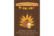 Oktoberfest Promotional Poster Vector Illustration