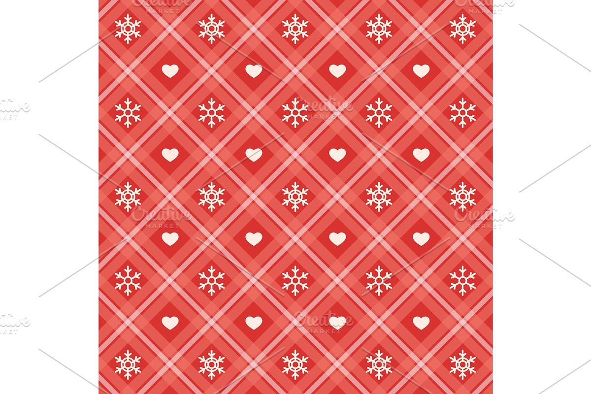 Festive retro Christmas seamless background in traditional colors in Textures - product preview 8