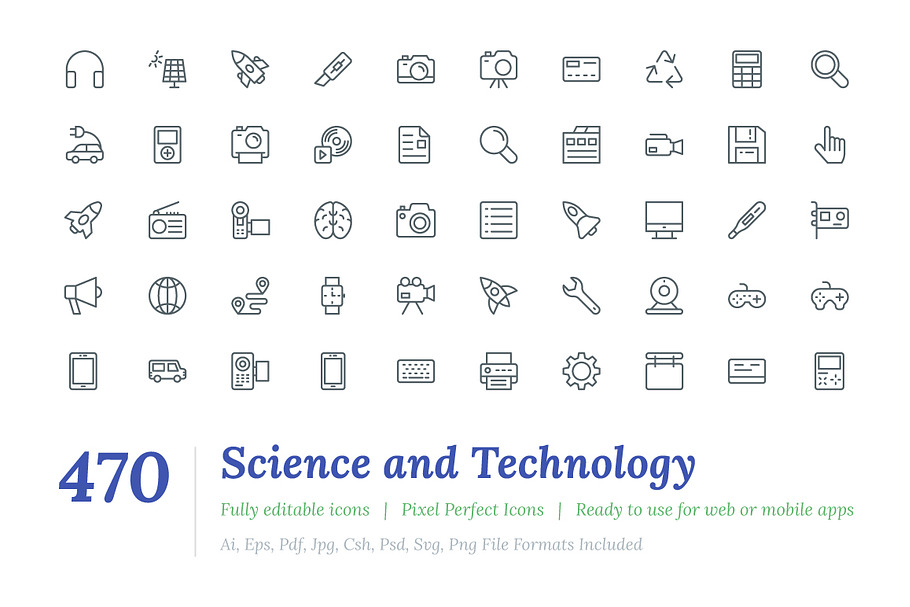 470 Science and Technology Line Icon